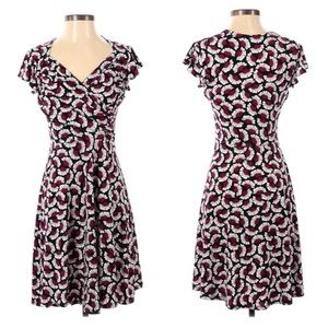 Leota Emma Faux Wrap Knit Dress Size Small